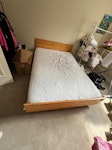 Double bed and mattress Double bed and mattress to be collected from 1st floor flat. Perfectly good to still use. NE3 - removed for £60