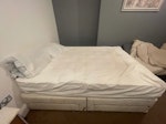 Mattress, wardrobe and sofas A king size mattress and base
A 2-door wardrobe
2 sofa beds SR2 - removed for £160