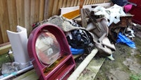 Wood.Carpet.Basin pedestal collected by Michael warden waste