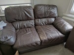Two 2-seater leather sofas Can be anyday, anytime, between 26th and 31th. AL5 - removed for £75