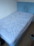 Divan bed frame (No Mattress) Divan Double Bed Frame - separated into two parts + Headboard W5 - removed for £50