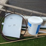 Outdoor and indoor waste Ironing board, clothes airer, picture frame, lamp, plastic stand, rubbish bin
Ladder, excess wooden shelves, wood offcuts, rusted metal NW6 - removed for £75