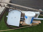 Outdoor and indoor waste Ironing board, clothes airer, picture frame, lamp, plastic stand, rubbish bin
Ladder, excess wooden shelves, wood offcuts, rusted metal NW6 - removed for £75