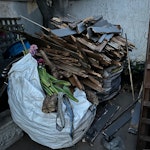 Fencing and garden waste Garden rubble and wooden fencing broken down SW17 - removed for £150