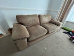 3 seater sofa in living room Brown 3 seater sofa no longer required. New one ordered. 210x90x70 PO4 - removed for £85