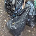 4 bin bags 4 bin bags of tarp, dust covers, old trampoline netting, used plastic. NW3 - removed for £40