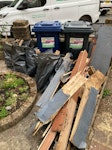 plywood 8 bags of plywood with plastic roofing material on them and larger bits of same wood. larger pieces have screws in them. Out in the front garden easy access. W7 - removed for £75