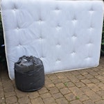 double mattress and a duvet. used double mattress and a used duvet in a black bin liner N11 - removed for £85