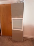 Household waste 1 x kitchen bin (reusable)
2 x indoor trampolines (dismantled)
1 plastic storage box
1 garden planter
1 large chair cushion (130cm)
1 metal saw
1 wheelie shopping trolley
1 wooden shelf and bracket
1 Ikea storage cabinet (dismantled)
3 saucepans
A small amount of crockery SW18 - removed for £100