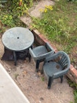 garden furniture garden table and chairs, storage bench SE3 - removed for £95
