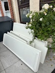 Wardrobe panels, ikea boxes Disassembled wardrobe panels and shelves. About a dozen cardboard boxes with varying sizes. SW19 - removed for £80
