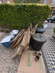 Small pile of recycling Small collection recyclable folded cardboard boxes, some small plastic packaging and some household garbage. Would fit in a car with the seats down, or if not a small van. Already out the front with easy access. On road parking. Ready to be picked up asap please. TW2 - removed for £50