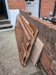 3 doors, 2 small rads + wood 3 full doors (chopped up)
Assorted Wood offcuts
Small table
2 radiators SW9 - removed for £70