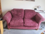 a 2 seater sofa The sofa is on the ground floor ,5 feet from the back  doors, and then 10ft from the back gate,which is next to the road.So deliveries and removals have never been any problem. The sofa will be available within a short time- I am just waiting for a delivery date of a new sofa. Whether it's is 'reusable' would be your decision,not mine. SM6 - removed for £75