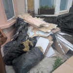 building waste from bathroom plasterboard, tiles, shower screen, shower tray E17 - removed for £90