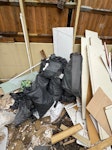 Miscellaneous waste Miscellaneous:
- builders waste in rubble sacks, one hippo bag of builders waste
- pieces of wood/disassembled/broken furniture
- kitchen sink and tap
- bathroom sink (broken) and tap
- large bathroom (reusable)
- bathtub shower screen (reusable)
- miscellaneous ironmongery
- broken tiles
- flooring planks NW1 - removed for £450