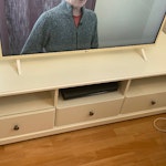 Tv bench 1 X wooden ikea tv bench with 3 drawers N16 - removed for £40
