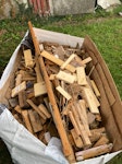 Scrap wood, wood door, plywood Mostly scrap wood, plywood and a wooden door, some may be reusable CF46 - removed for £100