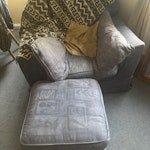 3 seater sofa and one armchair Fabric sofa and chair N4 - removed for £150