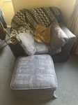 3 seater sofa and one armchair Fabric sofa and chair N4 - removed for £150