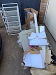 Mixed waste Household waste. Wood, cardboard garden waste. Old high chair - as pictures also a pallet. CF64 - removed for £140