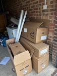 various cardboard rails, junk solar install so rails, carboard boxes and possible pallet CT2 - removed for £95