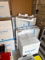 Cardboard/packaging + items collected by clear that services