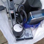 Furniture items 2 seater sofa, display cabinet, sideboard, rug and radiator cover to be collected from living room. Bag of assorted items in garden. HP4 - removed for £150