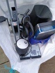 Furniture items 2 seater sofa, display cabinet, sideboard, rug and radiator cover to be collected from living room. Bag of assorted items in garden. HP4 - removed for £150