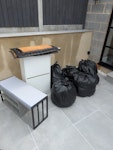 Mixed Rubbish for Collection A few bags of rubbish (clothes/shoes, etc), a couple of floor mats, small shoe racks, and some empty cardboard boxes E4 - removed for £70