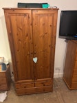 Wardrobe About 1.8m tall, 1m width. E14 - removed for £55