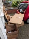 Pallet, carboard and rubbish pallet, cardboard and various solar installation rubbish SM1 - removed for £76