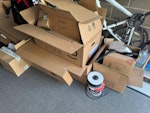 cardboard boxes Cardboard boxes waste from solar panel installation CM3 - removed for £120