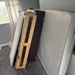 Mattresses fridge freezer junk Double mattress x2 Single mattress x1 double bed base headboard fridge freezer and packaging from new bed OL5 - removed for £180