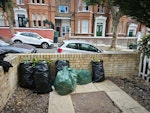 7 bags of garden waste 7 bags of garden waste (some with brambles). Located in front garden of property. Can be accessed from sidewalk easily at all times. NW6 - removed for £50