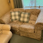 2 seat settee 1 display unit 2 seater settee and a 1metre wide by 1metre display unit which is in 2 sections HG5 - removed for £145