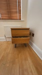 Two identical bedside tables Description:
Two identical bedside tables made of solid wood with metal legs. Each has two drawers (one drawer sticks a little when closing). Overall in good condition. Will be emptied before collection. Ready for pickup. TW20 - removed for £60
