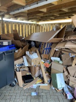 Large amount of cardboard collected by JunkMove