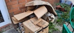 Mixed waste & cardboard boxes Several cardboard boxes, a couple chairs, some mixed rubbish bags, 1 or 2 bags of building waste, couple plastic buckets / tubs, small amount of bedding WA3 - removed for £85