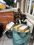 Old Decking Rip Out The waste is mainly old decking that has been ripped out. However, includes some garden waste too and some DIY waste (some offcuts of insulation & plasterboard)
 
I’ve cut down the decking so should easy fit in a car/van SW16 - removed for £120
