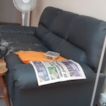 A 2 seater sofa and a 3 seater 2 sofas comprising of a 2 seater and a 3 seater. WC1N - removed for £120