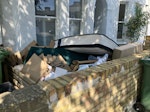 mixed junk two seater sofa, small double mattress, lots of cardboard boxes/ junk. two bedside cabinets, small child’s desk SE22 - removed for £250