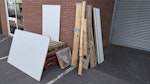 Pallets and old MDF bench tops Pallets and old MDF bench tops BS3 - removed for £70