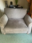 Chairs, dining set + 2 x large arm chairs, small dining table with 4 chairs and men’s push bike PE2 - removed for £150