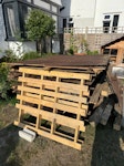 ALL WOOD. Broken Fence. Broken Fence. Old wood posts. Broken pallet All wood. Easy access as in front garden. SW17 - removed for £250