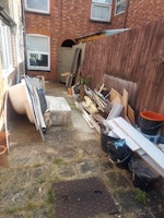 builders waste from bathroom r collected by Clear View Waster services