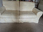 3 Seat Sofa Bed Three Seat Sofa bed with Double Bed under the removable cusions. Sofa is located in a flat on the first floor. The item is heavy and will require two people to remove. 

Iteam Measures
Width 200cm
Height 90cm
Depth with Cusions 72cm
Depth Without Cusions 62cm TQ1 - removed for £60