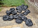 Garden Waste Collection from garden:
19 x bags mostly soil,
  2 x bags wood bits,
  1 x small bag, small bits of rubble
small - medium vehicle required. RM11 - removed for £110