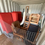 Furniture Black bookcase - 190x105x38cm
Black Tv Unit - 150x35x55cm
1 x Armchair- Wooden frame - possible leather seat
1 x Bookcase- Black. 190x105x38cm
1 x DOUBLE MATTRESS
6 x Dining chairs- With gingham cushions
1 x Dining table- Flat - leg removed
1 x Metal double bed frame
1 x Sofas- Red - L-Shaped
1 x TV
1 x Tv unit- Black 150x35x55cm RM20 - removed for £220