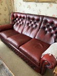 Three seater chesterfield Three seater leather chesterfield sofa N21 - removed for £120